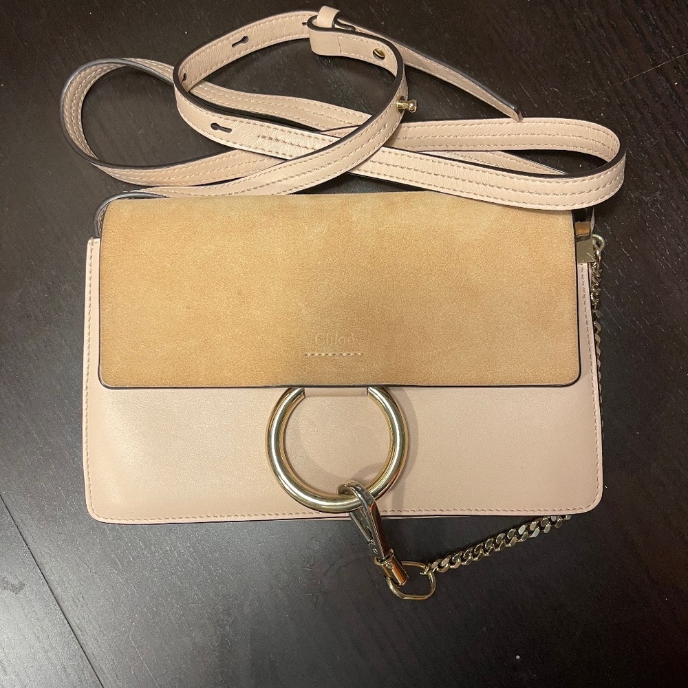 Chloe suede calfskin Faye shoulder bag